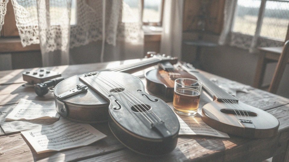 W jakich kulturach instrumenty strunowe szarpane są podstawą muzyki folkowej?